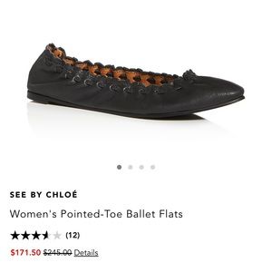 See by Chloe Pointed Toe Ballet Flats